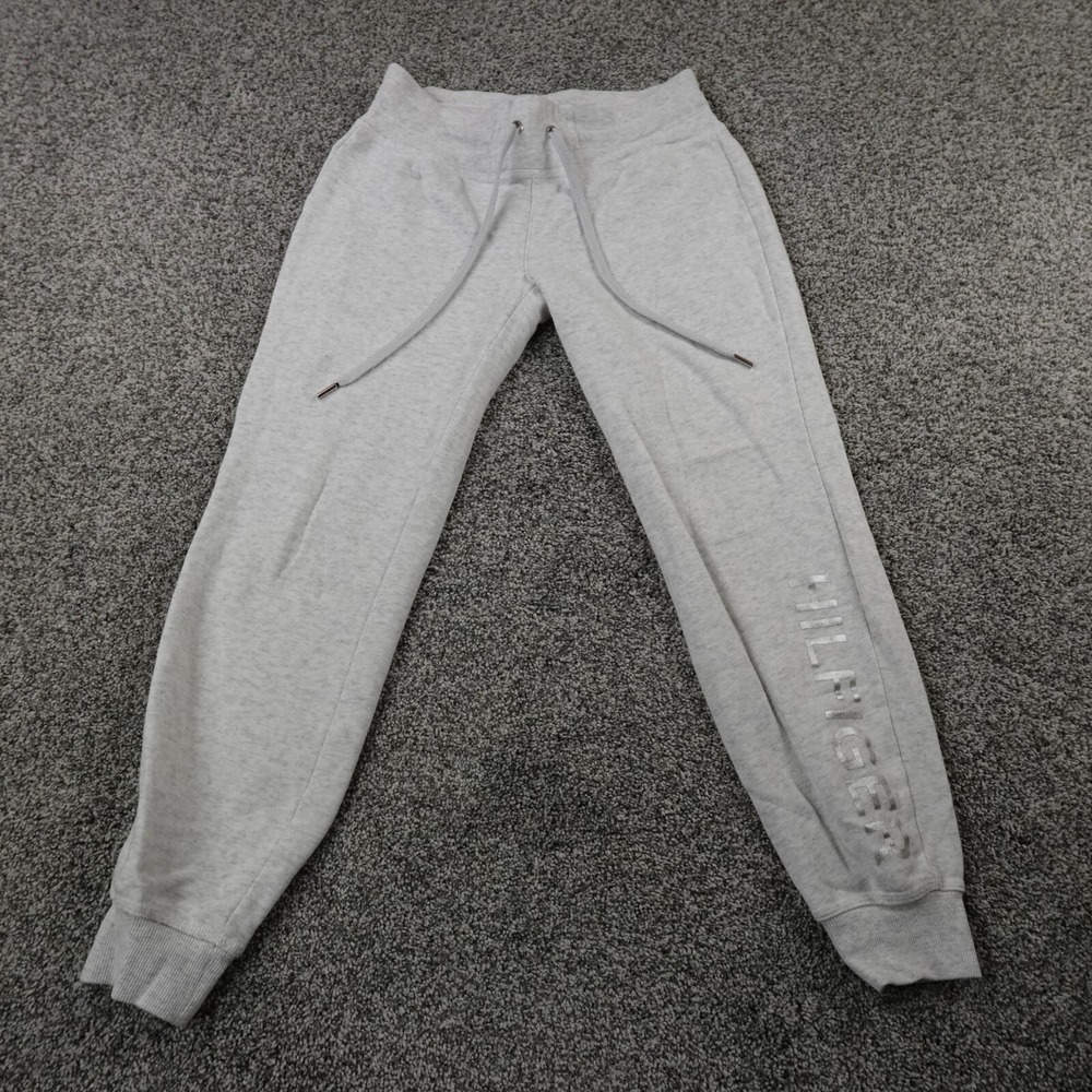 Tommy Hilfiger Pants Womens S Gray Drawstring Jogger Sweatpants Low Rise Lounge
